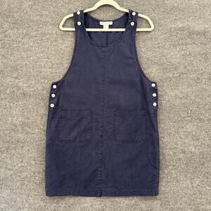 Vintage Giorgio Sant Angelo Vintage Jumper Pinafore Dress Sz 6 Blue Cotton Linen